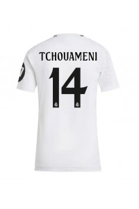 Real Madrid Aurelien Tchouameni #14 Voetbaltruitje Thuis tenue Dames 2024-25 Korte Mouw